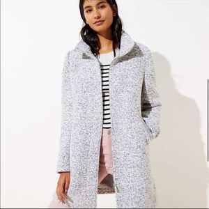 LOFT Funnel Neck Boucle Coat